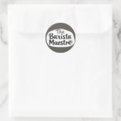 Sticker Rond Le Barista Maestro (Sac)