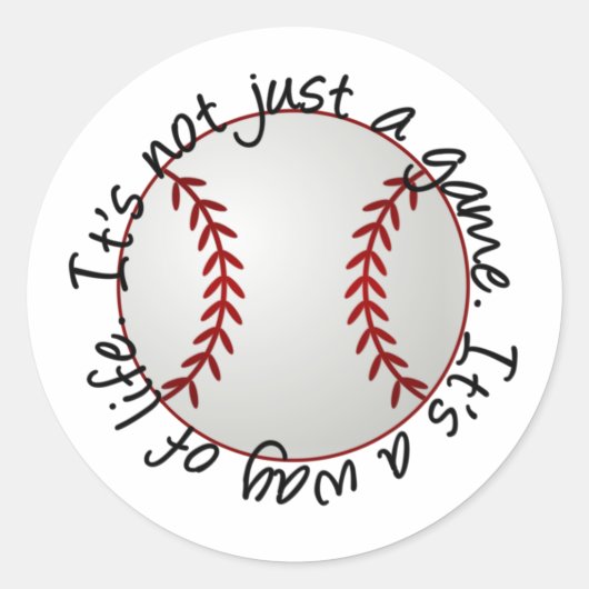 Sticker Rond Le baseball-ce n'est pas seulement un jeu (Devant)