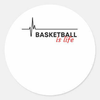 Sticker Rond Le Basket-Ball, C'Est La Vie.