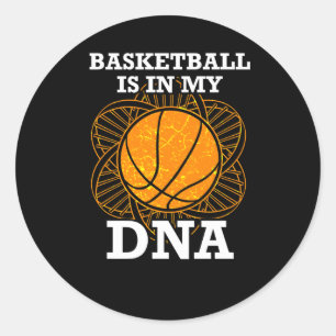 Sticker Rond Le Basket-Ball Est Dans Mon Adn