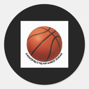 Sticker Rond Le Basket-Ball Est Ma Saison Préférée Active