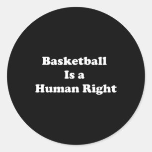 Sticker Rond Le Basket-Ball Est Un Chiffon De Droite Humaine Ha