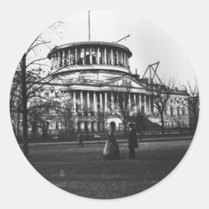 Sticker Rond Le bâtiment de capitol dans DC de Washington