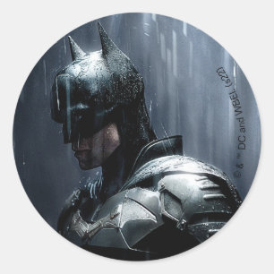 Sticker Rond Le Batman sous la pluie
