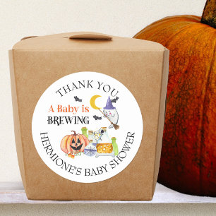 Sticker Rond Le bébé brasse du fantôme et du Merci de potion