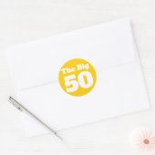 Sticker Rond Le Big 50 Gold Birthday (Enveloppe)