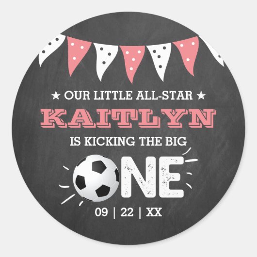 Sticker Rond Le Big One | Football 1er anniversaire (Devant)