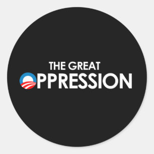 Sticker Rond Le blanc de la grande oppression