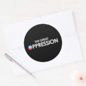 Sticker Rond Le blanc de la grande oppression (Enveloppe)