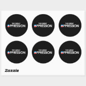 Sticker Rond Le blanc de la grande oppression (Feuille)