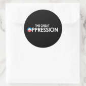 Sticker Rond Le blanc de la grande oppression (Sac)