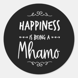 Sticker Rond Le Bonheur D'Être Un Mahomet Irlandais Grande-mère