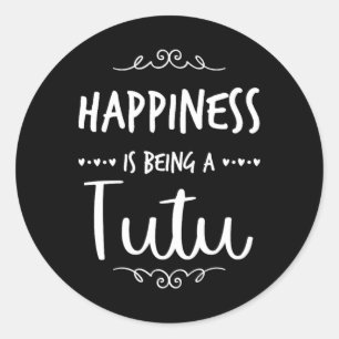 Sticker Rond Le Bonheur D'Être Une Grand-Mère Hawaiienne Tutu H