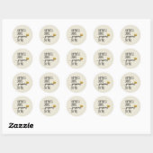 Sticker Rond Le Bonheur Vous Semble Superbe (Feuille)