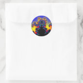 Sticker Rond Le bord du fractal : (Sac)
