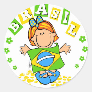 Sticker Rond Le Brésil