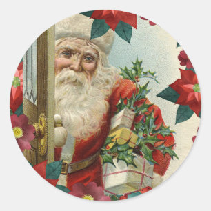 Sticker Rond Le Bringing de Santa Claus