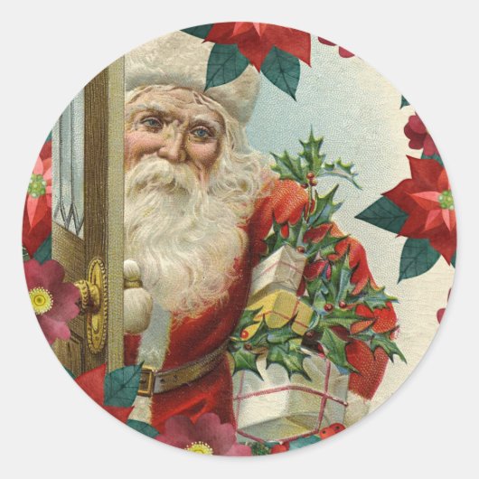 Sticker Rond Le Bringing de Santa Claus (Devant)