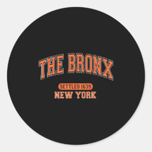 Sticker Rond Le Bronx New York Installé 16&#; Vintage Srts Arc