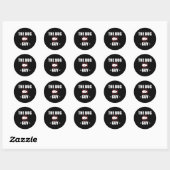 Sticker Rond Le bug Guy Exterminator Lutte antiparasitaire (Feuille)