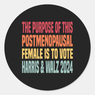 Sticker Rond Le But De Ce Billet Menopausal Female Harri