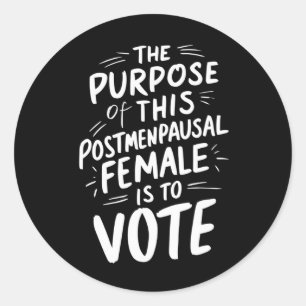 Sticker Rond Le But De Ce Billet Menopausal Harris Walz