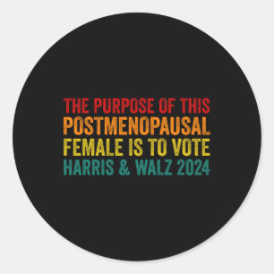 Sticker Rond Le But De Ce Post Menopausal Femme Harris