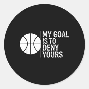 Sticker Rond Le But Du Hockey Est De Refuser Drôle De Dicton De