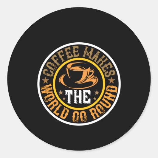 Sticker Rond Le Café D'Art Fait Le Monde (Devant)