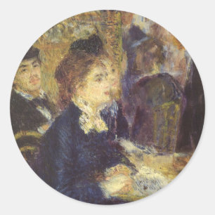 Sticker Rond Le Café de Pierre Renoir, Impressionnisme Vintage