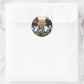 Sticker Rond Le Café Golden Retriever (Sac)