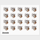 Sticker Rond Le café me fait tuer (Feuille)