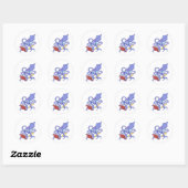 Sticker Rond Le calamars de dessin (Feuille)