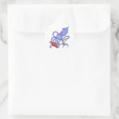 Sticker Rond Le calamars de dessin (Sac)