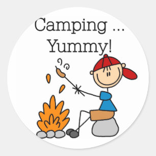 Sticker Rond Le camping est des T-shirts et des cadeaux délicie