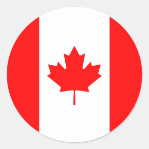 Sticker Rond Le Canada/drapeau canadien