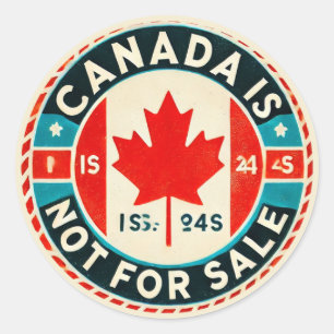 Sticker Rond Le Canada n'est pas à vendre Canadian Pride