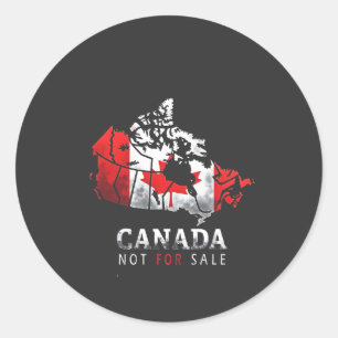 Sticker Rond Le Canada n'est pas à vendre Drôle Trump Amérique