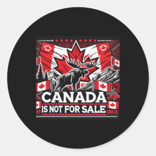 Sticker Rond Le Canada N'Est Pas À Vendre - Une Déclaration Pat