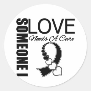 Sticker Rond Le Cancer carcinoïde quelqu'un amour d'I a besoin