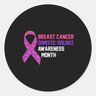 Sticker Rond Le Cancer Du Sein Et La Sensibilisation À La Viole