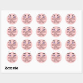 Sticker Rond Le cancer du sein ne me définit pas (Feuille)