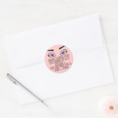 Sticker Rond Le cancer du sein ne me définit pas (Enveloppe)