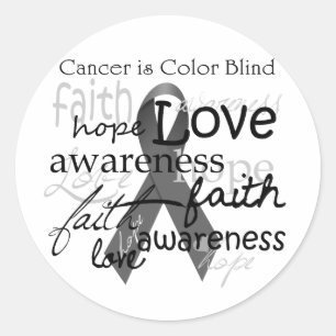 Sticker Rond Le cancer est Color BLind