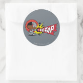 Sticker Rond Le canon Cybernétique de Chibi Cyborg (Sac)