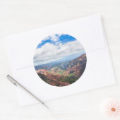 Sticker Rond Le canyon de Waimea (Enveloppe)
