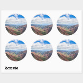 Sticker Rond Le canyon de Waimea (Feuille)
