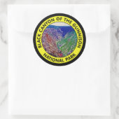 Sticker Rond Le canyon noir du parc national Gunnison (Sac)