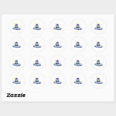 Sticker Rond Le capitaine Bok Quads Space Guy de l'espace extra (Feuille)