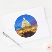 Sticker Rond Le Capitole des États-Unis (Enveloppe)